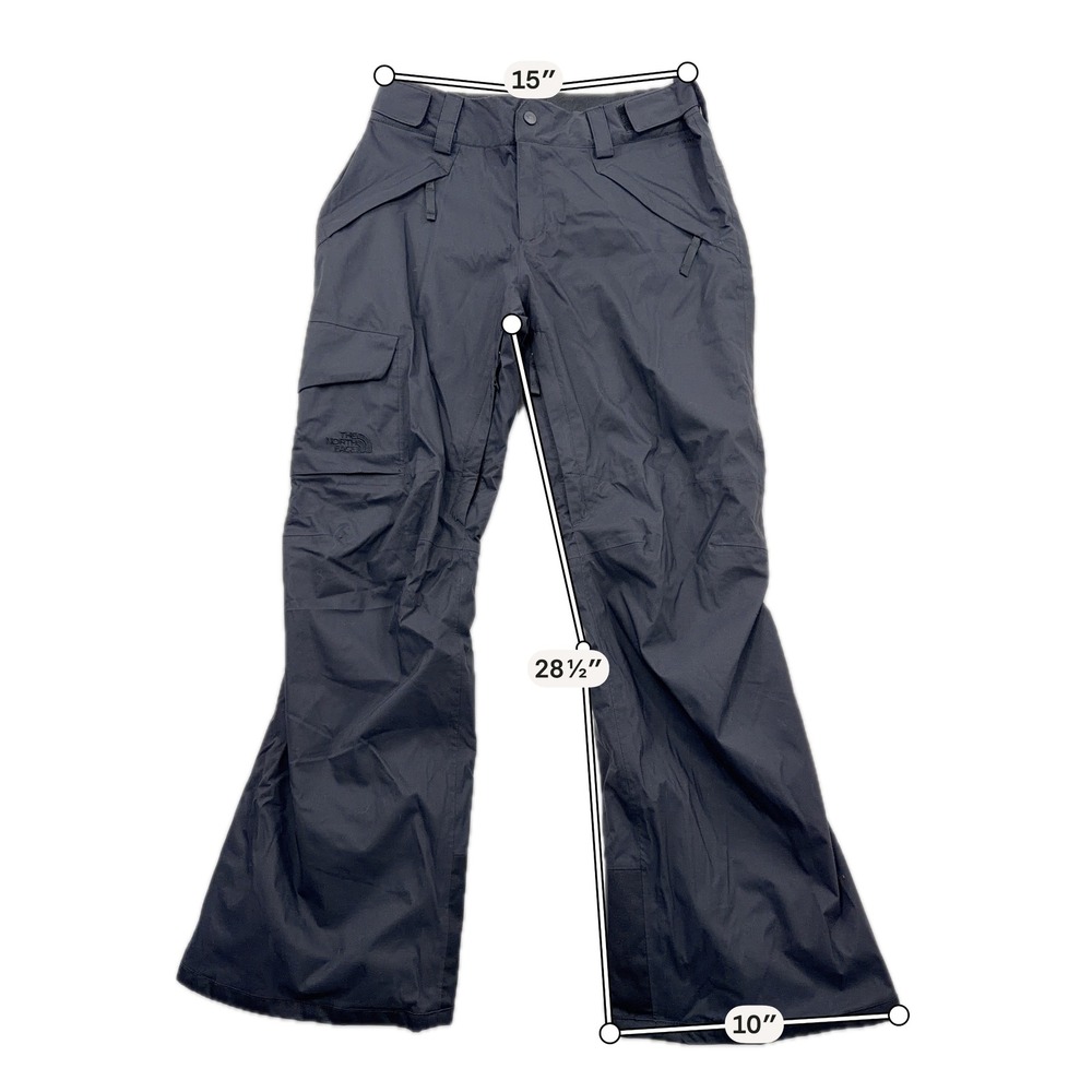 The North Face Snow Pants Womens M Short Black Cargo Ski Snowboard Insulated - Picture 6 of 12